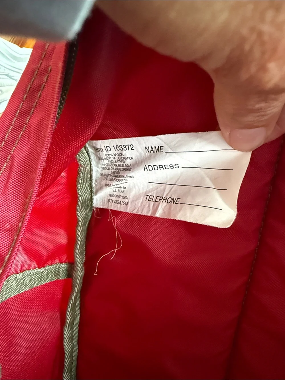 LLBEAN backpack red